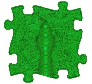 MUFFIK Hadí hlava - tvrdá zelená