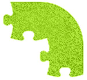 MUFFIK Zakončení Roh Tráva - tvrdá limetková