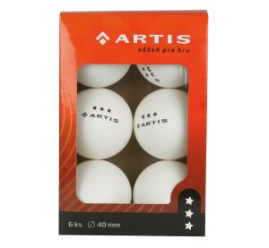 Míčky na stolní tenis ARTIS 3* - 6 ks