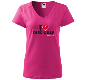 Tričko Artis I Love Discgolf - purpurová