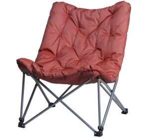 Skládací židle s polstrováním červená