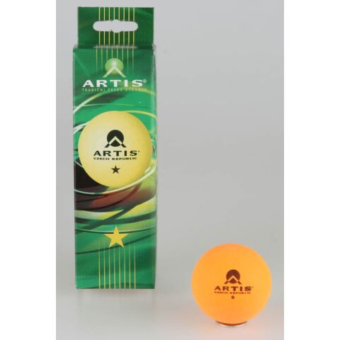 Míčky na stolní tenis ARTIS 1* - oranžové 3 ks