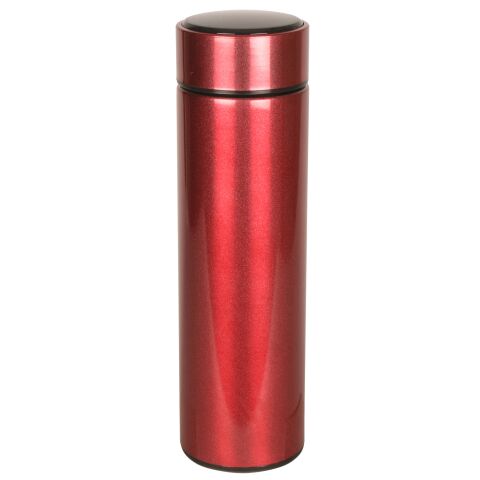 Termoska 450 ml s teploměrem červená
