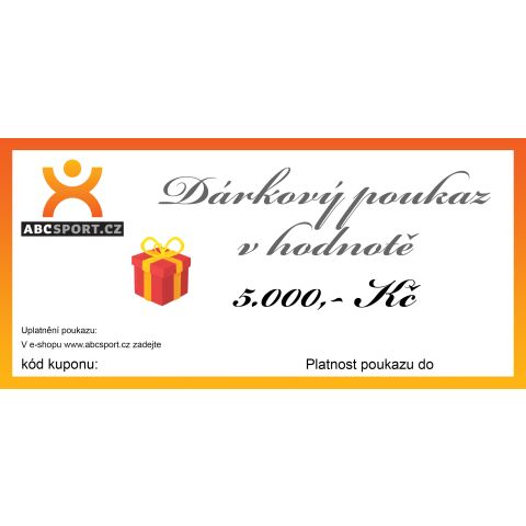 Dárkový poukaz na 5.000,- Kč