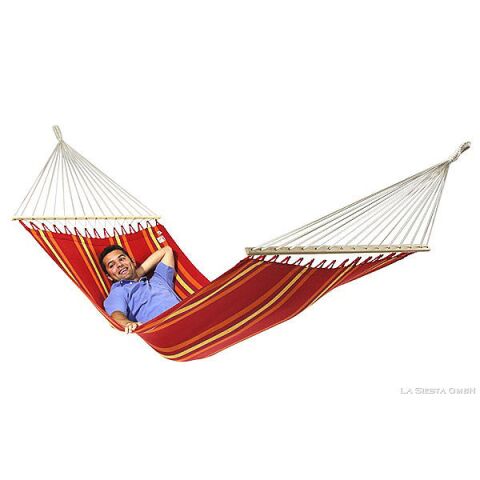 La Siesta CURRAMBERA houpací síť s rozpěrou - červená
