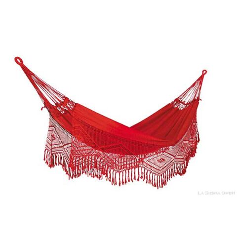 La Siesta DECORATIVA houpací síť červená